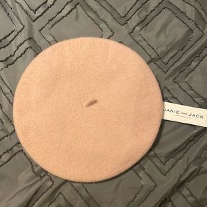 NWT Janie and Jack pale pink wool baret